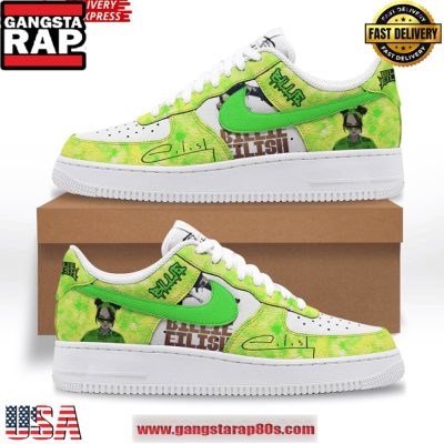 Billie Eilish Neon Vibes Limited Edition Air Force 1 Running Sneakers Shoes