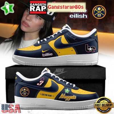 Billie Eilish x Denver Nuggets 2025 Custom Air Force 1 Sneakers Shoes
