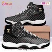 Black Monogram Louis Vuitton Air Jordan 11 Sneakers Shoes Hot 2023 LV Gifts Unisex