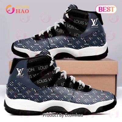 Blue Monogram Louis Vuitton Air Jordan 11 Sneakers Shoes Hot 2023 LV Gifts For Men Women