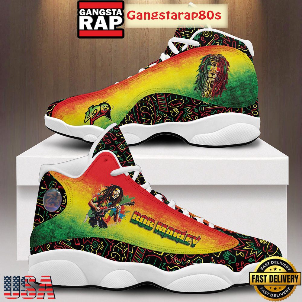 Bob Marley One Love One World Fan Air Jordan 13 Shoes Running Sneakers Bob Marley One Love One World Fan Air Jordan 13 Shoes Running Sneakers