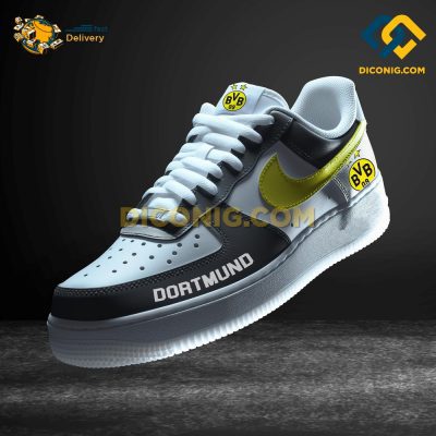 Borussia Dortmund Custom Shoes Black Bundesliga Air Force 1 DICONIG FASHION