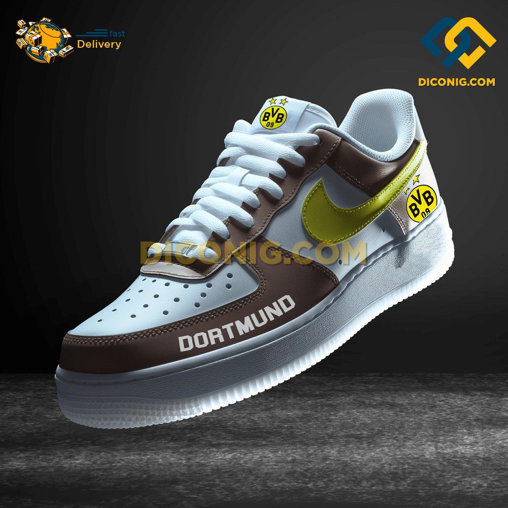 Borussia Dortmund Custom Shoes Brown Bundesliga Air Force 1 DICONIG FASHION Borussia Dortmund Custom Shoes Brown Bundesliga Air Force 1 DICONIG FASHION