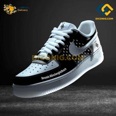 Borussia M'gladbach Custom Shoes Black Bundesliga Air Force 1 DICONIG FASHION