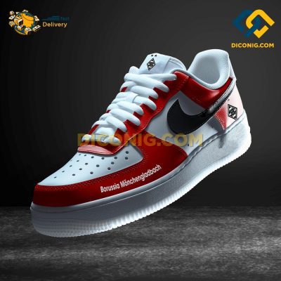 Borussia M'gladbach Custom Shoes Red Bundesliga Air Force 1 DICONIG FASHION