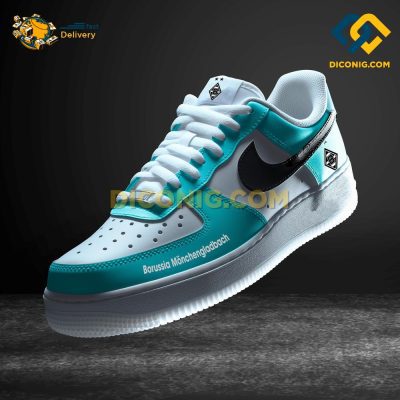 Borussia M'gladbach Custom Shoes Teal Bundesliga Air Force 1 DICONIG FASHION