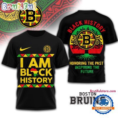 Boston Bruins 2026 NHL Black History Limited Edition 3D Shirt