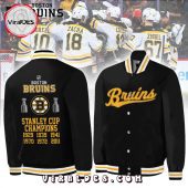 Boston Bruins Celebrating 100 Years Of Boston Bruins Hockey Black Baseball Jacket 1 Ntuxd.jpg - demo10