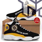 Boston Bruins Yellow And Black Nhl Retro Air Jordan13 Shoes Custom Shoes 1.jpg - demo10