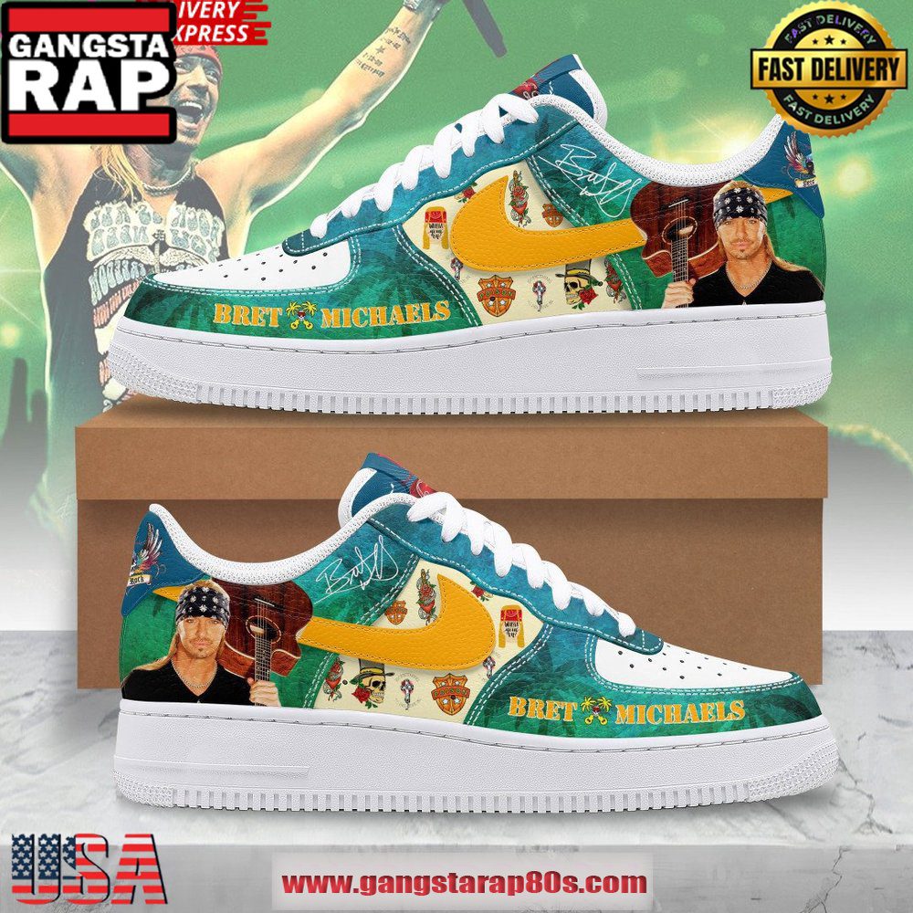 Bret Michaels Limited Edition Air Force 1 Sneakers Shoes Bret Michaels Limited Edition Air Force 1 Sneakers Shoes