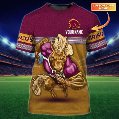 Brisbane Broncos NRL Personalized Name 3D Tshirt