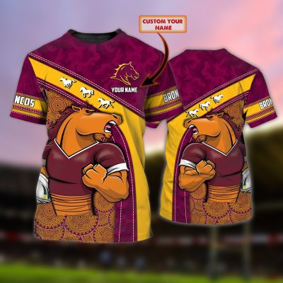 Brisbane Broncos Personalized Name 3D Tshirt Gift For Nrl Fan Tad 01