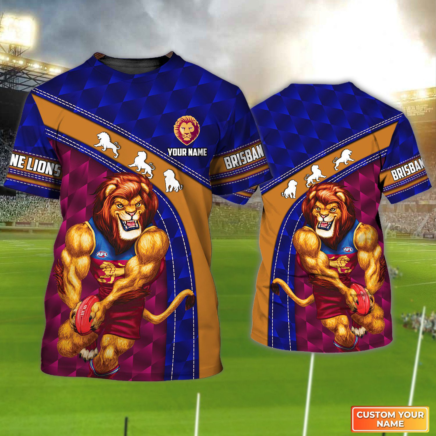 Brisbane Lions | Brisbane Lions Personalized Name 3D Tshirt Tad 03 Brisbane Lions | Brisbane Lions Personalized Name 3D Tshirt Tad 03