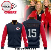 Brittany Mahomes X Kansas City Chiefs Black Baseball Jacket Cutting Dash - demo10