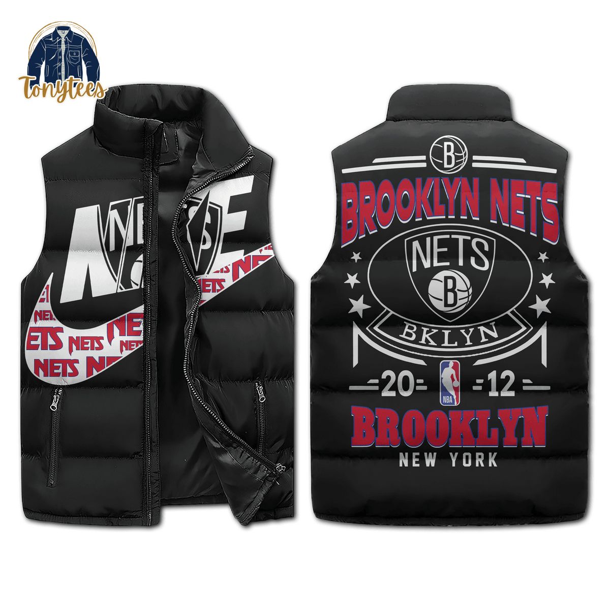Brooklyn Nets Nike Puffer Sleeveless Jacket Brooklyn Nets Nike Puffer Sleeveless Jacket
