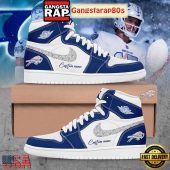 Buffalo Bills Cold Front Rivalries Uniform 2025 Custom Air Jordan 1 Running Shoes