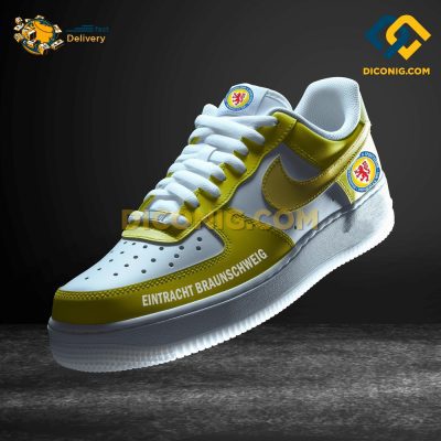Bundesliga Eintracht Braunschweig Custom Shoes Yellow Air Force 1 DICONIG FASHION