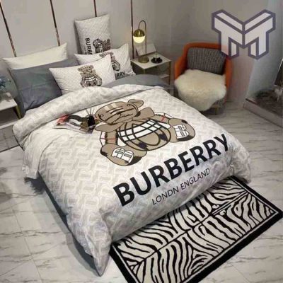 Burberry Bedding Sets, Burberry Bear Luxury Brand Bedding Set Bedspread Duvet Cover Set Home Decor