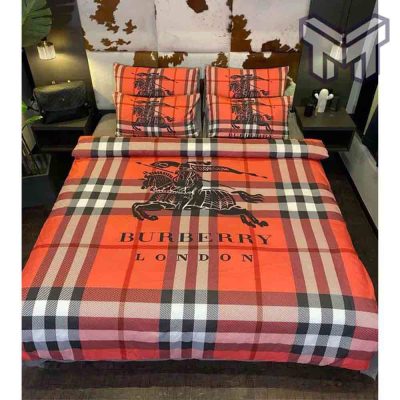 Burberry Bedding Sets, Burberry Bedding Orange Luxury Bedding Sets Quilt Sets Duvet Cover Luxury