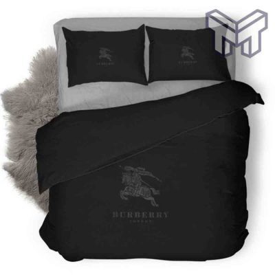 Burberry Bedding Sets, Burberry Black Luxury Brand Bedding Set Bedspread Duvet Cover Set Home Decor