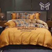 Burberry Bedding Sets Burberry England Yellow Luxury Brand Bedding Set Duvet Cover Home Decor 1.jpg - demo10
