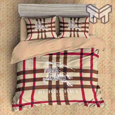 Burberry Bedding Sets, Burberry Fashion Luxury Brand Premium Bedding Set Home Decor