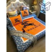 Burberry Bedding Sets Burberry Orange Logo Bedding Set Quilt Sets Duvet Cover Luxury Brand Bedding Decor Bedroom Sets 1.jpg - demo10