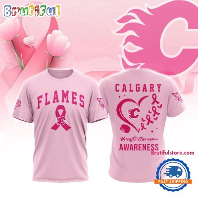 Calgary Flames 2025 NHL Pink Breast Cancer Awareness All Over Print Shirt
