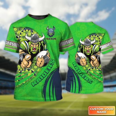 Canberra Raiders Personalized Name 3D Tshirt Gift For Nrl Fan Tad 03