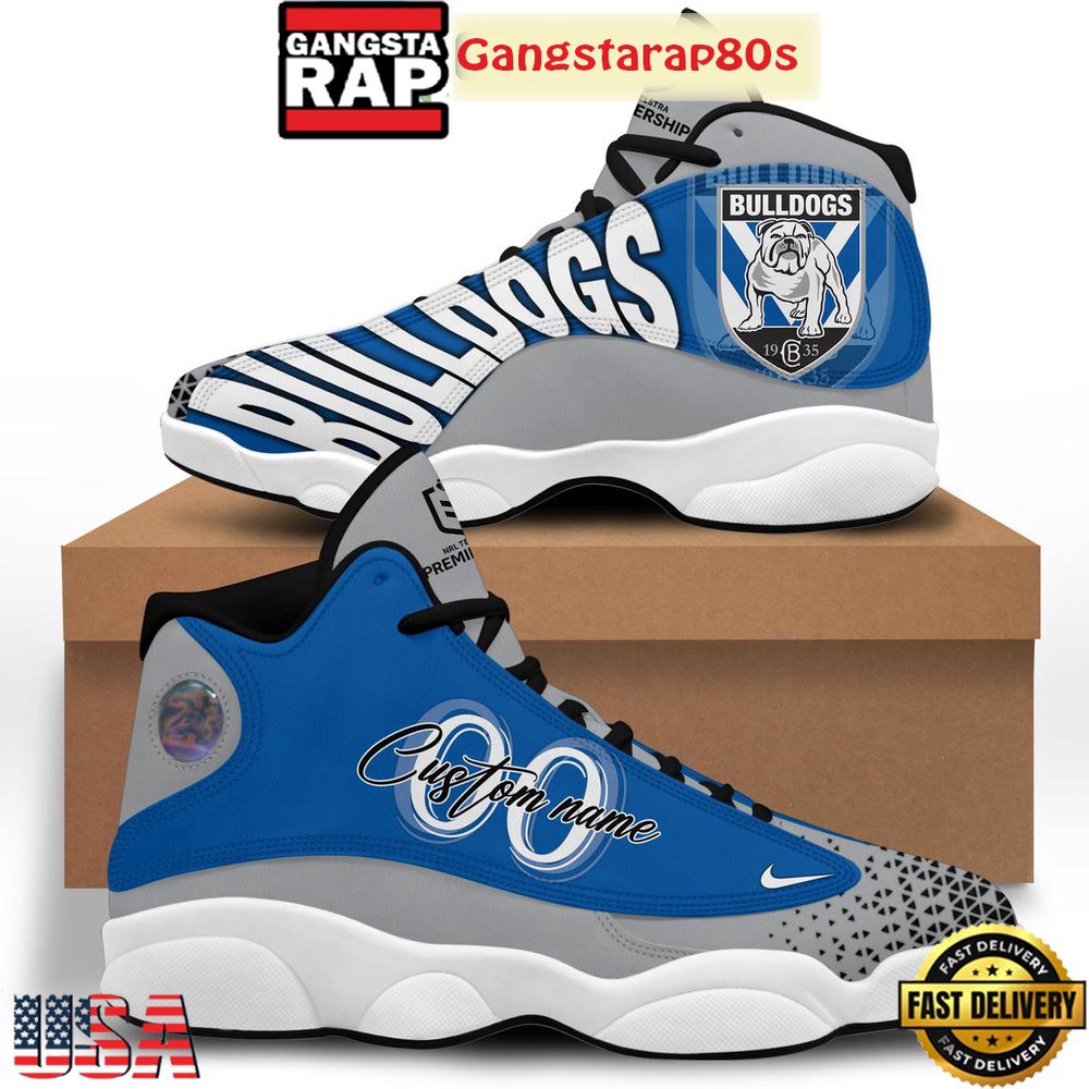 Canterbury Bulldogs Mighty Bulldogs Custom Name Air Jordan 13 Shoes Running Sneakers Canterbury Bulldogs Mighty Bulldogs Custom Name Air Jordan 13 Shoes Running Sneakers