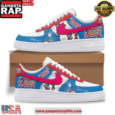 Captain America Brave Special Edition Air Force 1 Running Sneakers Shoes
