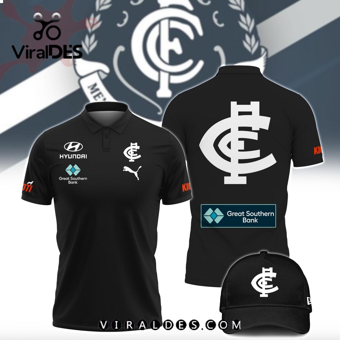 Carlton Blues AFL Polo, Cap Limited Edition Carlton Blues AFL Polo, Cap Limited Edition