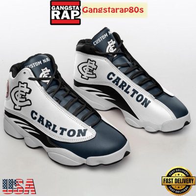 Carlton Blues Football Club AFL Custom Name 2024 Air Jordan 13 Shoes Running Sneakers