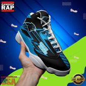 NFL Carolina Panthers New Design Air Jordan 13 Running Sneakers Shoes For Fans