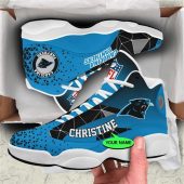 Carolina Panthers NFL Custom Name Retro Jordan 13 Shoes