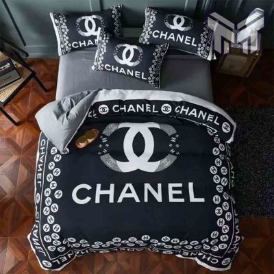 Chanel Bedding Sets, Chanel Black Bedding 3D Printed Bedding Sets Quilt Sets Duvet Cover Luxury
