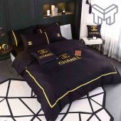 Chanel Bedding Sets Chanel Black Luxury Brand High End Bedding Set Home Decor 1.jpg - demo10