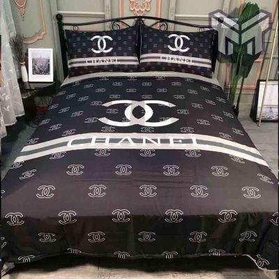 Chanel Bedding Sets, Chanel Black New Bedding 3D Printed Bedding Sets Quilt Sets Duvet Cover