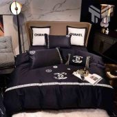 Chanel Bedding Sets Chanel Black Premium Bedding Set Luxury Brand Duvet Cover Home Decor Special Gift.jpg - demo10