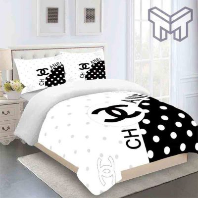 Chanel Bedding Sets, Chanel Black White Luxury Brand Bedding Set Duvet Cover Home Decor