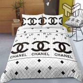 Chanel Bedding Sets Chanel Black White Luxury Brand High End Bedding Set Home Decor.jpg - demo10