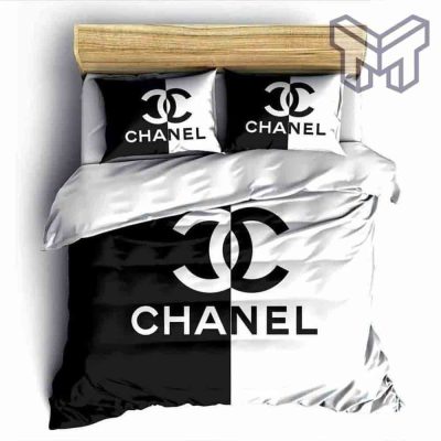 Chanel Bedding Sets, Chanel Black White Luxury Brand High-End Bedding Set Home Decor