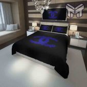 Chanel Bedding Sets Chanel Blue Roses Luxury Brand High End Bedding Set Home Decor.jpg - demo10