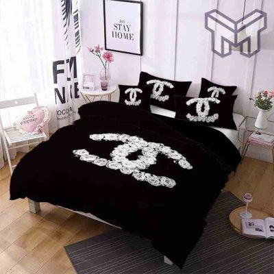 Chanel Bedding Sets, Chanel Diamond Printed Bedding Sets Quilt Sets Duvet Cover Luxury Brand