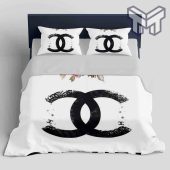 Chanel Bedding Sets Chanel Flower Fashion White Luxury Brand Bedding Set Home Decor.jpg - demo10