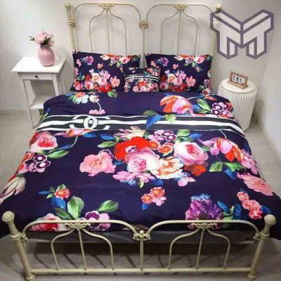 Chanel Bedding Sets, Chanel Flowers Bedding 3D Printed Bedding Sets Quilt Sets Duvet Cover Luxury