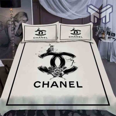 Chanel Bedding Sets, Chanel Flowers Bird Bedding 3D Printed Bedding Sets Quilt Sets Duvet Cover