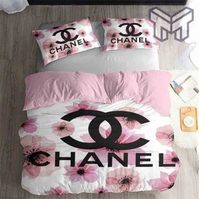 Chanel Bedding Sets, Chanel Flowers Printed Bedding Sets Quilt Sets Duvet Cover Luxury Brand