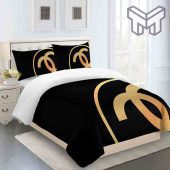 Chanel Bedding Sets Chanel Golden Logo Black Luxury Brand Bedding Set Duvet Cover Home Decor.jpg - demo10