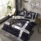 Chanel Bedding Sets Chanel Grey Luxury Brand High End Bedding Set Home Decor.jpg - demo10